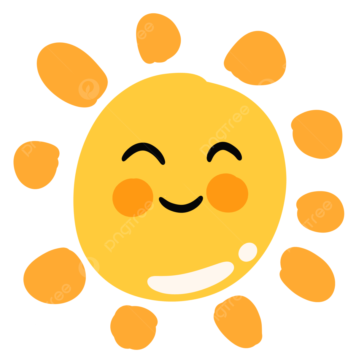 Happy sun rolling across the screen